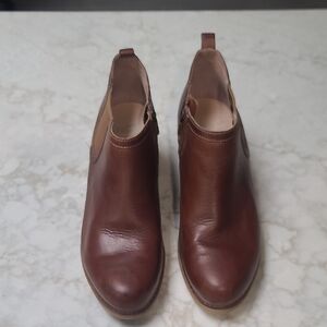 Dansko Rich Brown Leather Ankle Booties